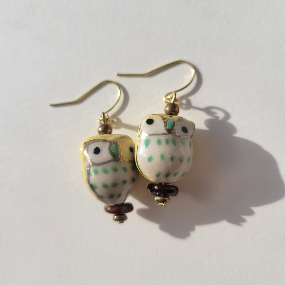 Handmade owl earrings